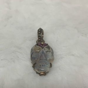 Barbara Bixby skull charm sterling 18k gemstone pendant